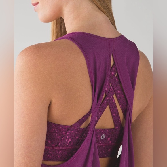 Lululemon Athletica Purple Ready & Go Sport Tank Top and Bra Women’s Size 6 - Picture 4 of 11